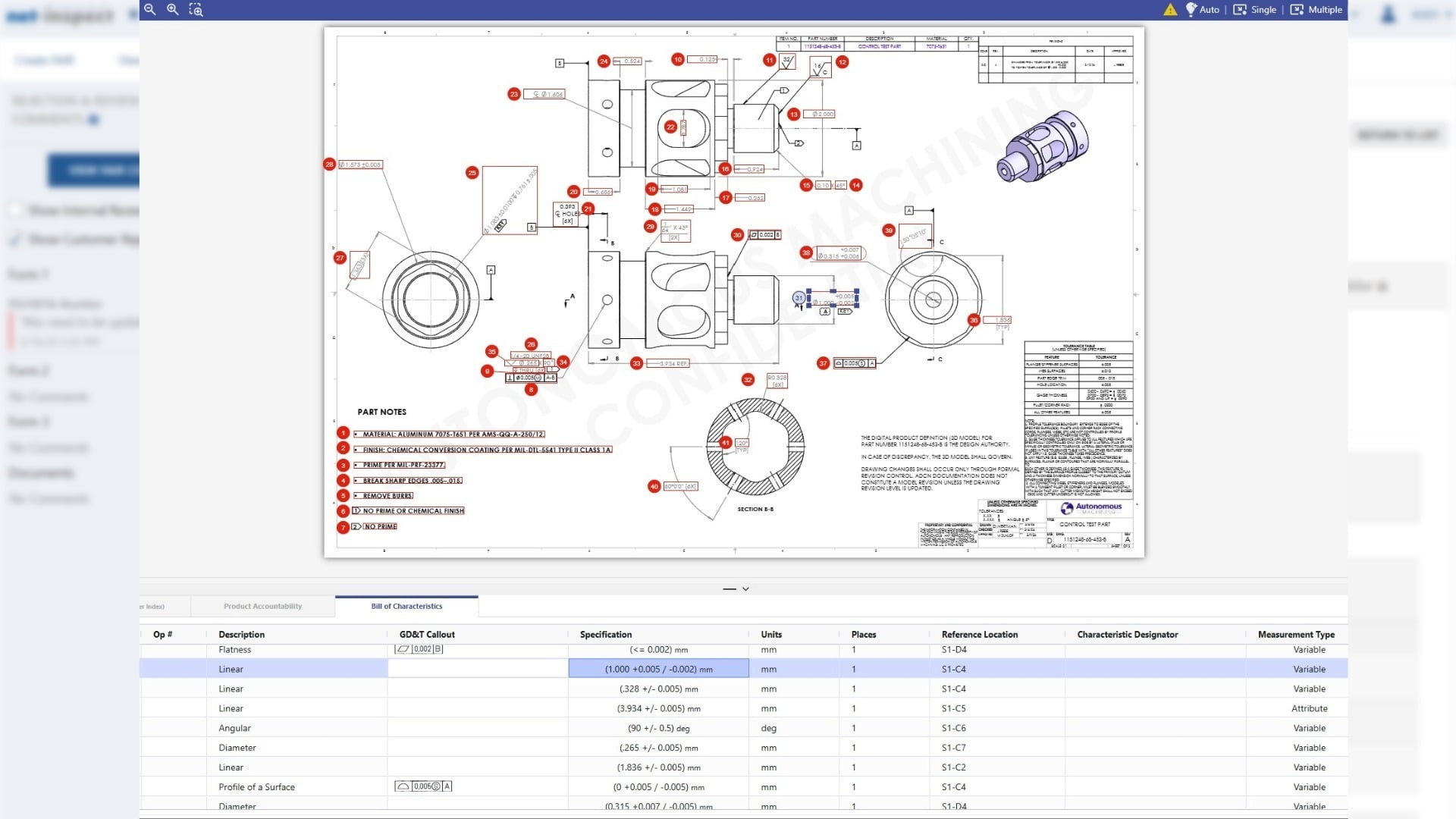 Integrated FAI Workflow